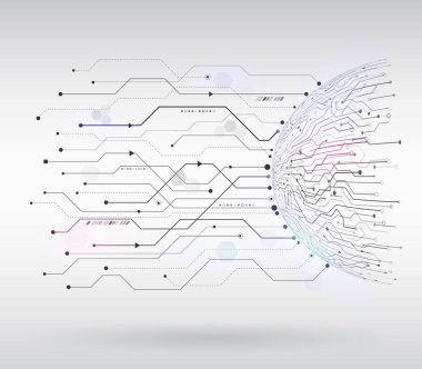 Soyut küresel teknoloji kavramı. Dijital Internet iletişim.