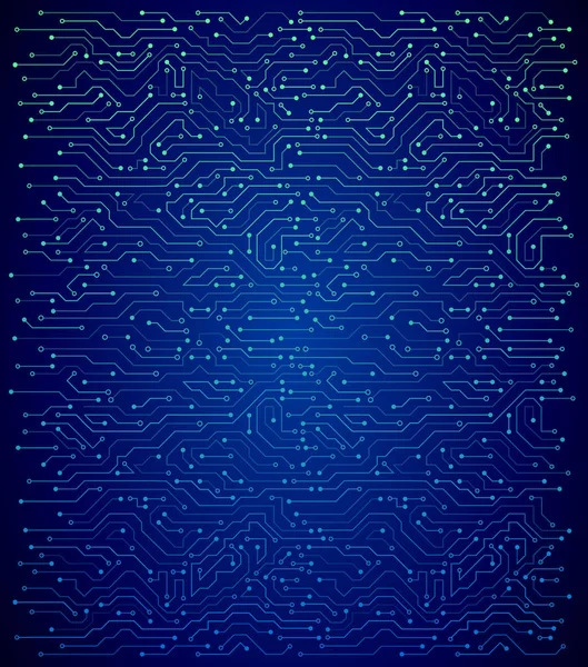 Ilustración de vector de placa de circuito azul . — Vector de stock