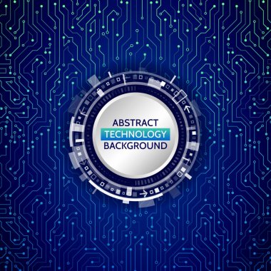 Mavi devre kartı vektör çizim.