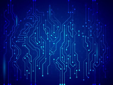 Mavi devre kartı vektör çizim.