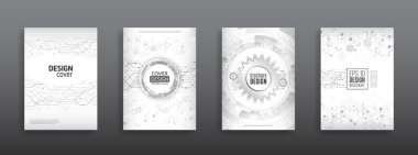 Yüksek teknoloji kapak tasarım konsepti.