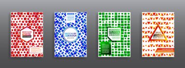 Geometrik şekiller broşür şablonu düzeni.