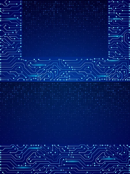 Högteknologisk teknik blå bakgrund textur. — Stock vektor
