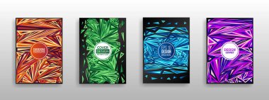 Vektör iş broşürü kapak şablonu.