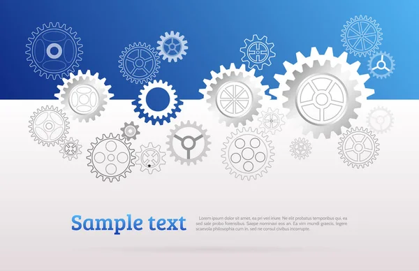 Abstrato fundo técnico wtih engrenagens e mecanismo de roda de engrenagem —  Vetores de Stock