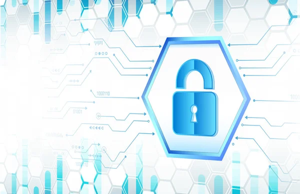 Cyberbezpieczeństwo danych lub pomysł ochrony prywatności informacji. Bezpieczeństwo cybernetyczne i ochrona informacji lub sieci. — Wektor stockowy