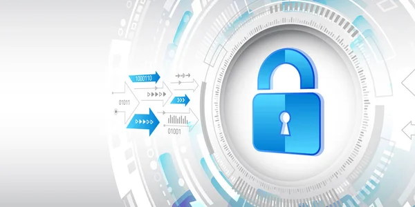 Koncepcja ochrony danych osobowych. System internetowy bezpieczeństwa Internetu. — Wektor stockowy