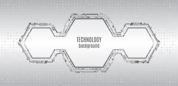Digital kommunikation på grå bakgrund. Abstrakt globalt sci fi-koncept. — Stock vektor