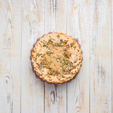 Kabak pasta ile sonbahar arka plan