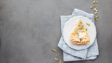 Kabak pasta ile sonbahar arka plan