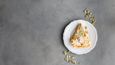 Kabak pasta ile sonbahar arka plan