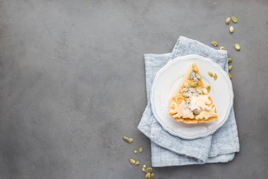 Kabak pasta ile sonbahar arka plan