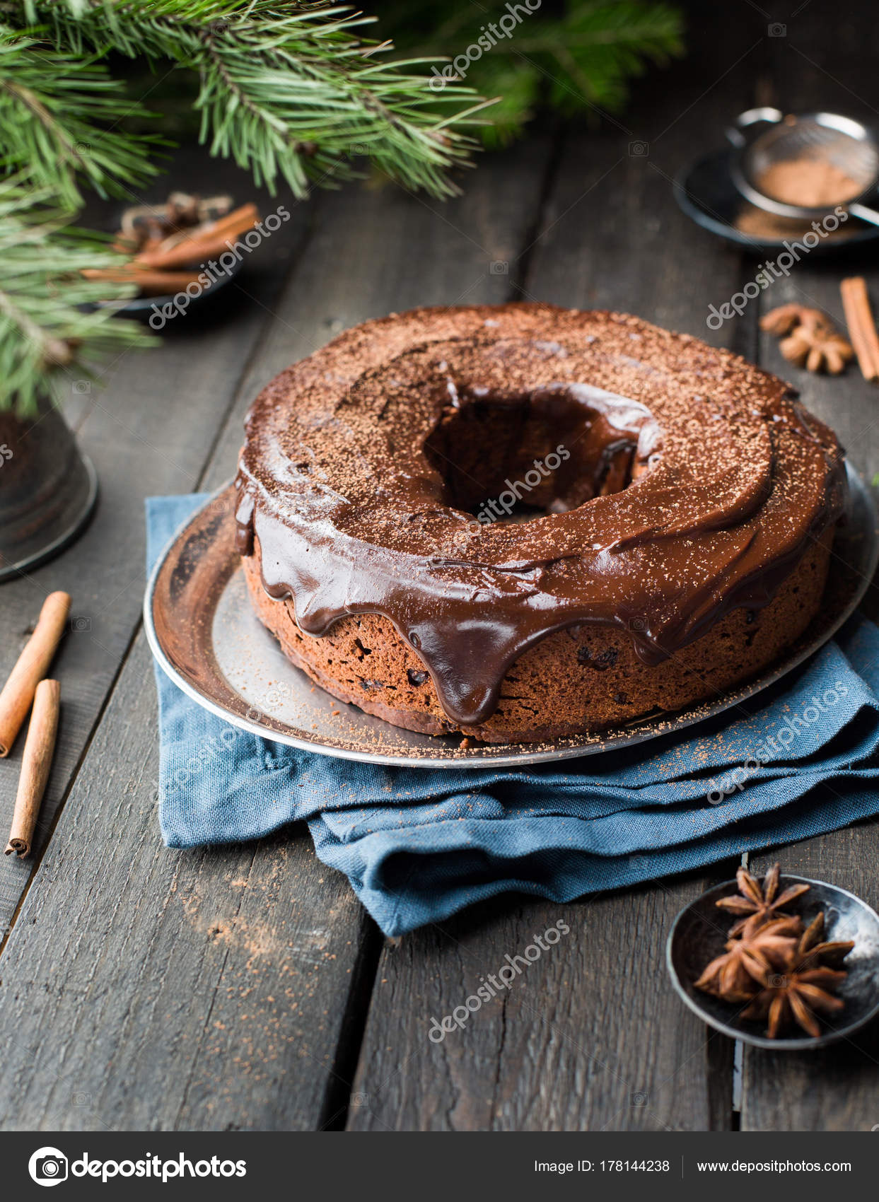 Ganache de chocolate con cacao en polvo