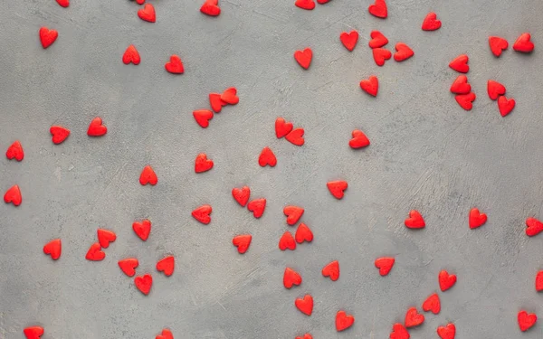 Fondo San Valentín Con Corazón Rojo Dulces Corazones Caramelo Sobre — Foto de Stock