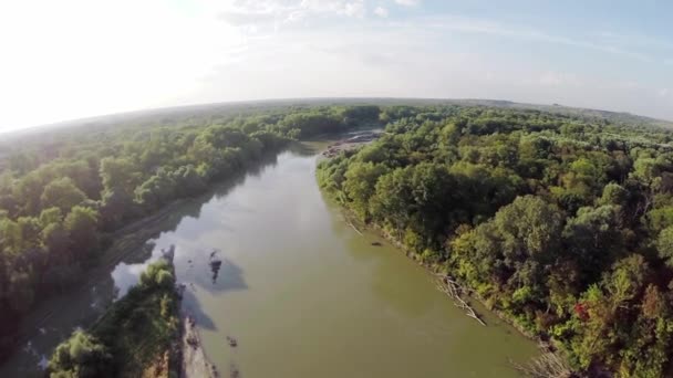 River, top view 1 — Stock Video
