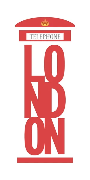 Reino Unido Teléfono Box Londres llamada pública vector palabra concepto — Archivo Imágenes Vectoriales