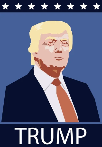 Október, 3 szentpétervári, Oroszország. vektor illusztráció Donald Trump a választásokon — Stock Vector