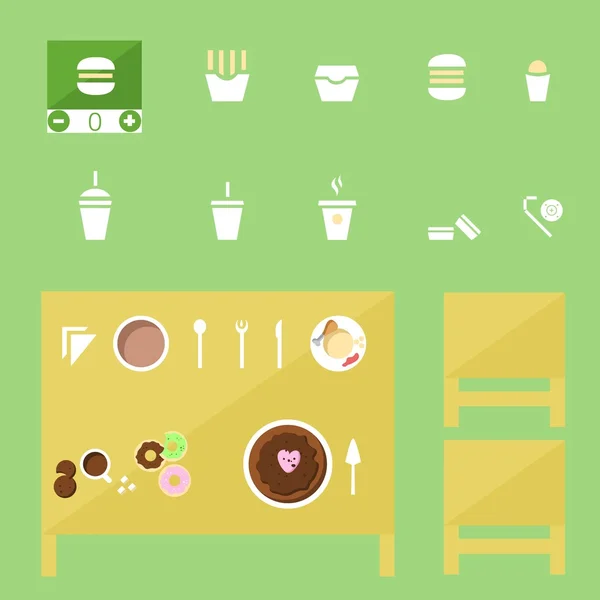 Food Icons set, fastfood and tradition dishes — Stock Illustration Food Icons set, fastfood and tradition dishes Royalty Free Stock Vectors