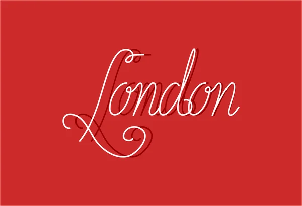 Londra può essere utilizzata per banner o biglietti di auguri lettering monoline — Vettoriale Stock