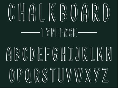 Kara tahta yazı, kömür ile tahtada yazılı modern yazı tipi