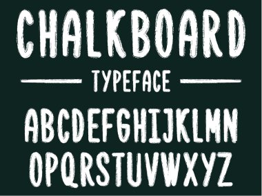 Kara tahta yazı, kömür ile tahtada yazılı modern yazı tipi