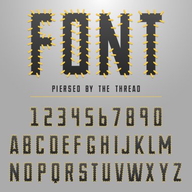 Tehditler tarafından yapılan Modern yazı tipi yazı için özgün tasarım