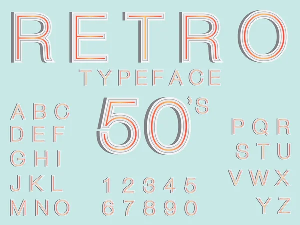 Retro betűtípus, betűtípus tökéletes plakátok vintage stílusban — Stock Vector