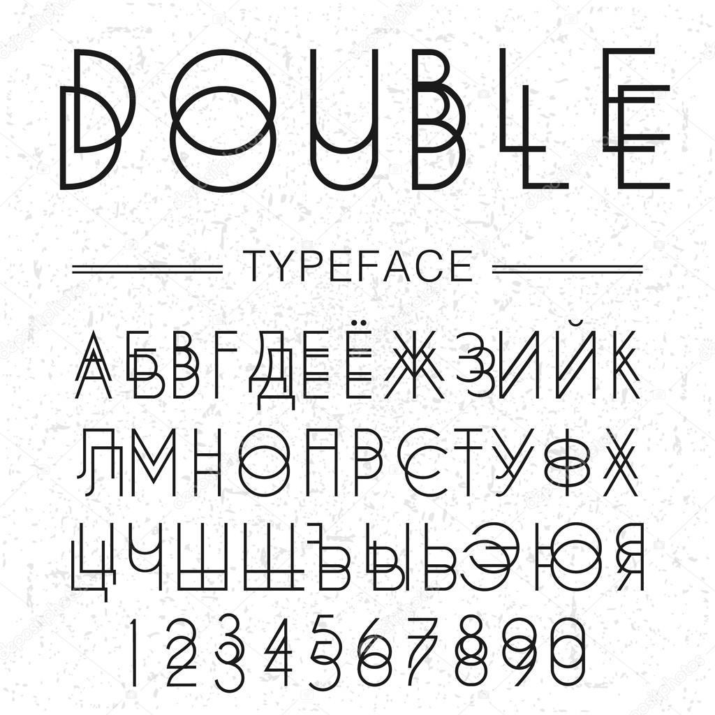 Double typeface, font made by doublescript modern letters sansserif ...