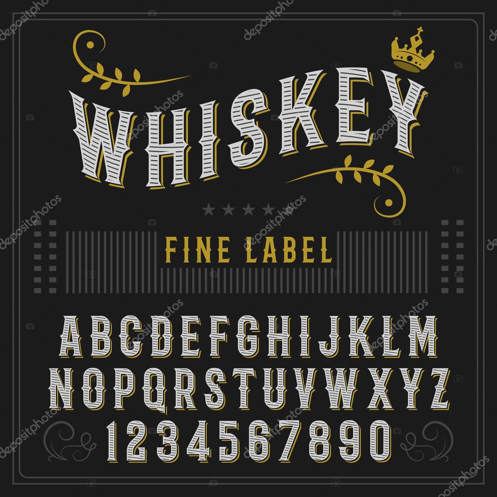 Whisky Etiqueta Font Y Muestra Diseño De La Etiqueta Buscar