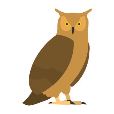 Beyaz arka plan üzerinde güzel vektör illüstrasyon izole düz kuş