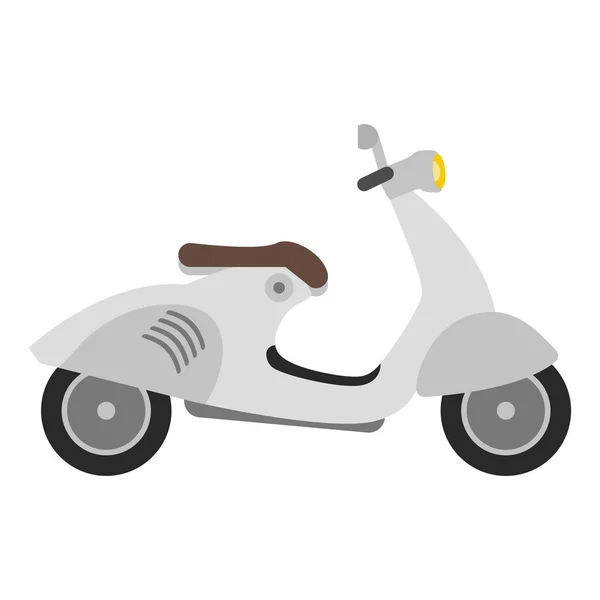 Illustrazione scooter piatto isolato su bianco — Vettoriale Stock