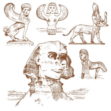 Mısır Sfenks ve diğer fantastik yaratıklar, mitoloji semboller antik uygarlıklar, Erboğa