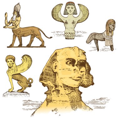 Mısır Sfenks ve diğer fantastik yaratıklar, mitoloji semboller antik uygarlıklar, Erboğa