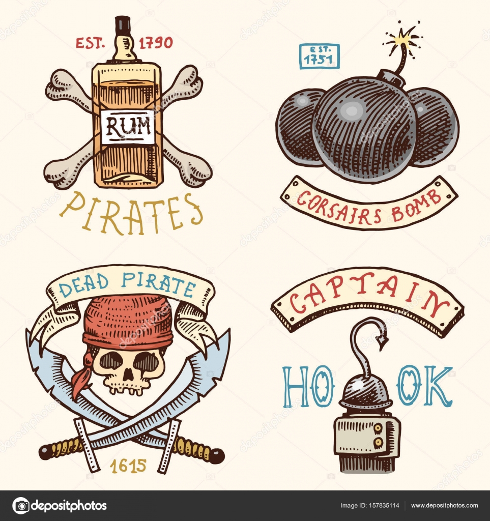 Pirate Rum Bottle Labels