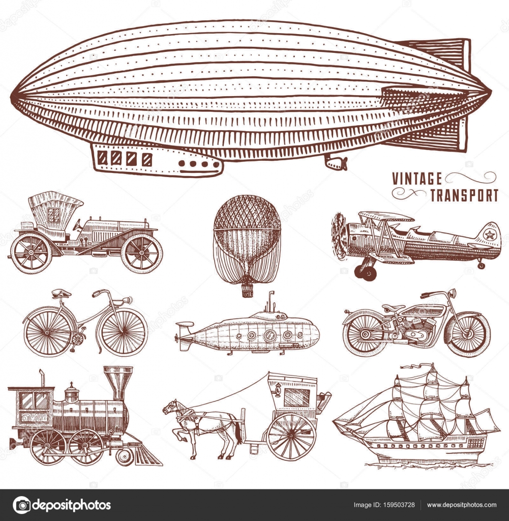 Submarine Boat And Car Motorbike Horse Drawn Carriage Airship Or Dirigible Air Balloon Airplanes Corncob Locomotive Engraved Hand Drawn In Old Sketch Style Vintage Passengers Transport Stock Vector Image By C Arthurbalitskiy Submarine Boat And Car Motorbike Horse Drawn Carriage Airship Or Dirigible Air Balloon Airplanes Corncob Locomotive Engraved Hand Drawn In Old Sketch Style Vintage Passengers Transport Stock Vector Image By C Arthurbalitskiy