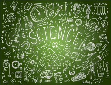 oyulmuş elle eski kroki ve vintage tarzı çizilmiş. bilimsel formüller ve fizik ve matematik, kimya ve Biyoloji veya beyaz tahta üzerinde astronomi hesaplamalara. Eğitim ve bilim.