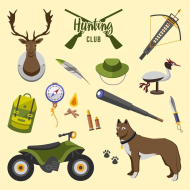 kamp gezisi ekipman koleksiyonu. Aksesuar ve kamp. açık macera öğeleri zammı. Turizm, oyulmuş elle eski kroki, vintage tarzı çizilmiş. sırt çantası ve feneri, çadır ve geyik ve silah.