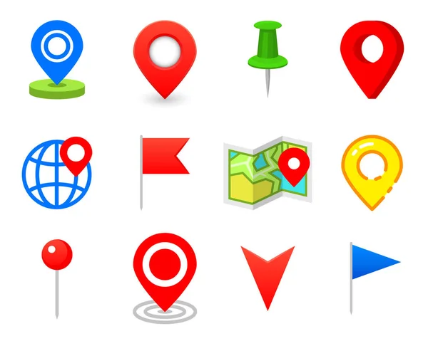 ロゴとして Geo ピン。地理位置情報とナビゲーション。地図、携帯電話やデバイスのアイコン。web デザイン、インフォ グラフィックの要素のボタンのための gps。目的地への旅行します。. — ストックベクタ