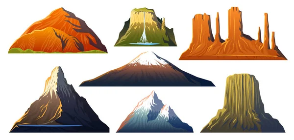 Mountains Peaks, landscape early in a daylight, big set. monument valley, matterhorn, roraima, fuji or vesuvius, devils tower, everest or rainbow. travel or camping, climbing. Outdoor hill tops