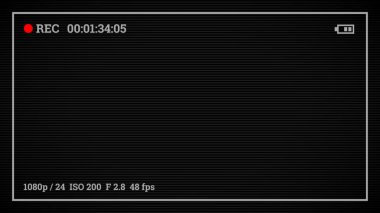 Video ekranda kayıt. Mercek parlaması ve parlamayı. Kamera vizörünü. arka plan iş reklam web kavramı için. Vintage Retro kullanıcı arabirimi. Görüntü kalitesi sabitleme.