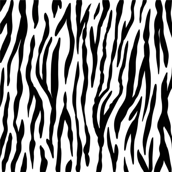Állati háttér. Zebra textúra. Emlősök szőrme. Bőrlenyomat. Ragadozó Álcázás. Nyomtatható vektor illusztráció. — Stock Vector