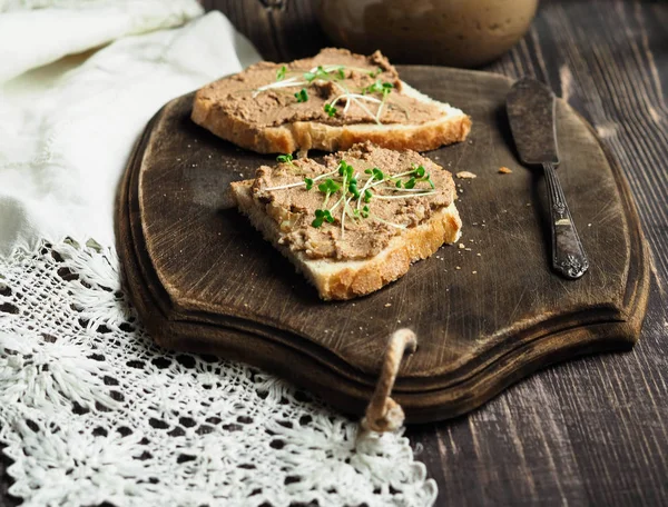 Pate de fígado de frango caseiro fresco — Fotografia de Stock