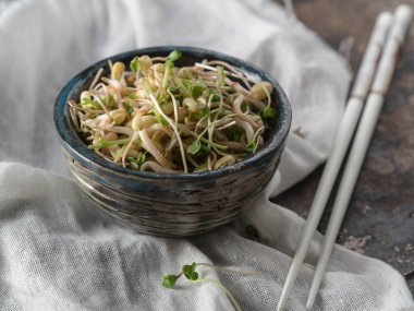 Kase rustik metal zemin üzerine çeşitli lahanası