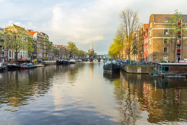 Амстердам канал сцени — стокове фото