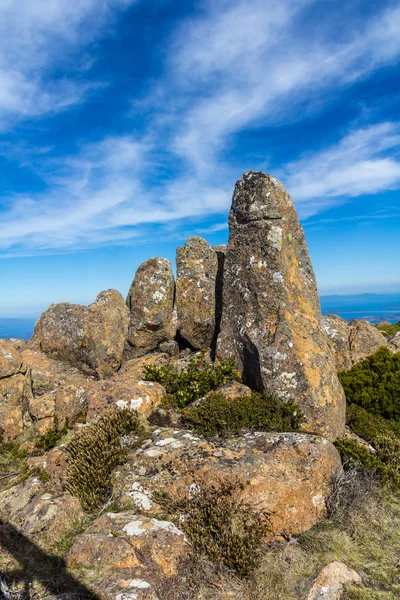 Le magnifique sommet du mont Wellington surplombant Hobart et la côte sud — Photo