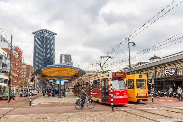Haga Holandia Marca 2018 Scena Miasto Wokół Dworca Kolejowego Hollands — Zdjęcie stockowe