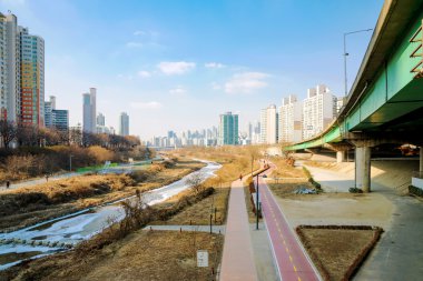 Güneşli bir günde Dorimcheon Nehri