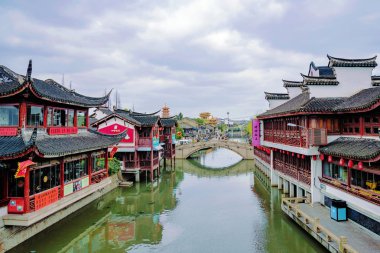 Qibao antik kenti binalarda