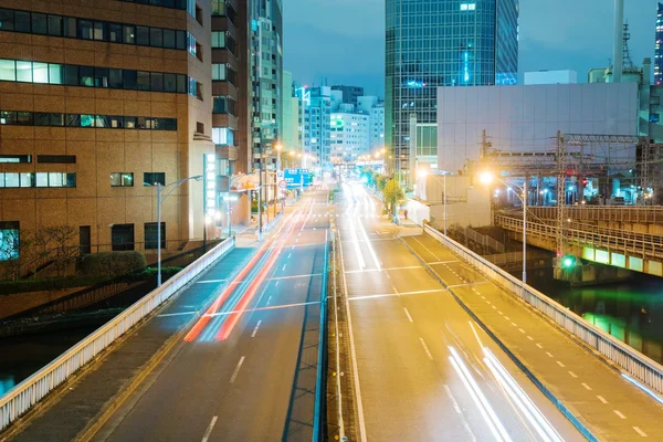 Downtown Osaka nocą — Zdjęcie stockowe