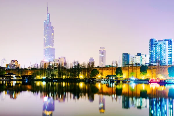 Xuanwu lake at night — Stock Photo, Image